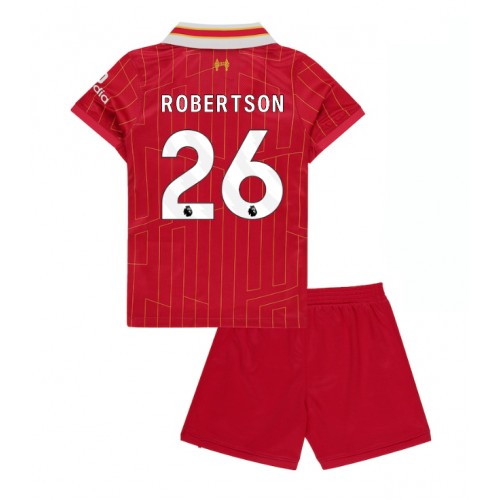 Fotbalové Dres Liverpool Andrew Robertson #26 Dětské Domácí 2024-25 Krátký Rukáv (+ trenýrky)